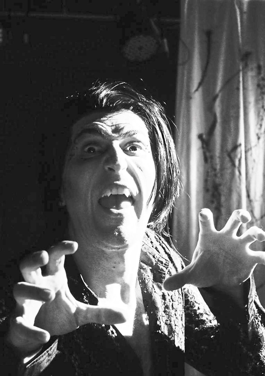 In 'Dracula: A Comedy Of Terrors', Joe Wyatt directs and also sinks his teeth into the role of Dracula himself. Photo: Limelight Theatre