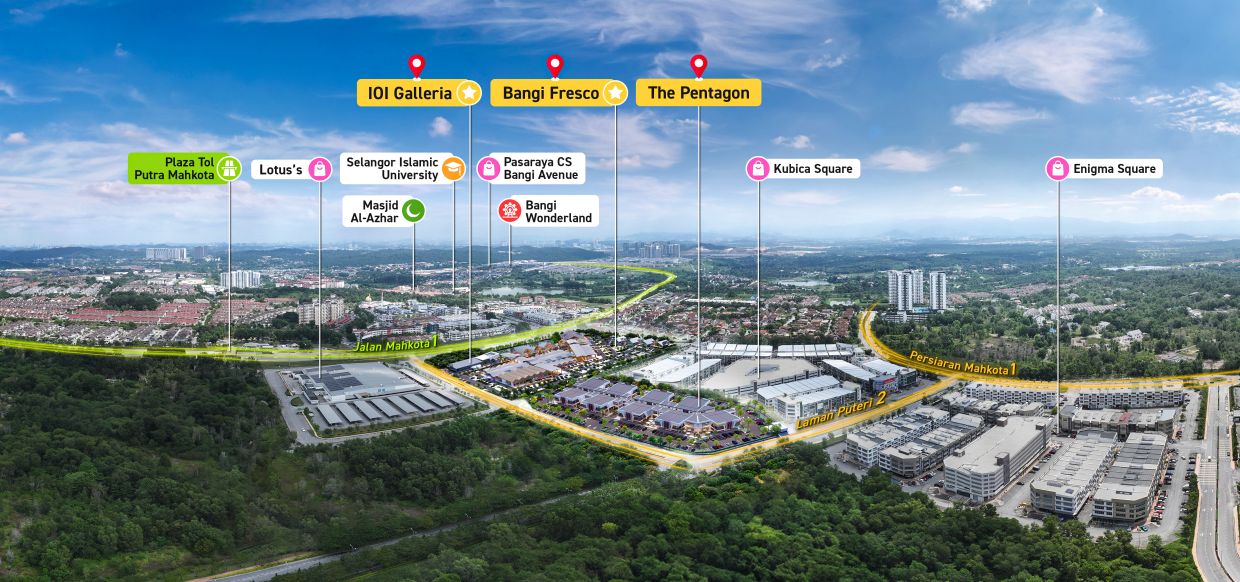  The 145.69ha Bandar Puteri Bangi township includes a balanced range of residential and commercial components, as well as ample greenery and public spaces.