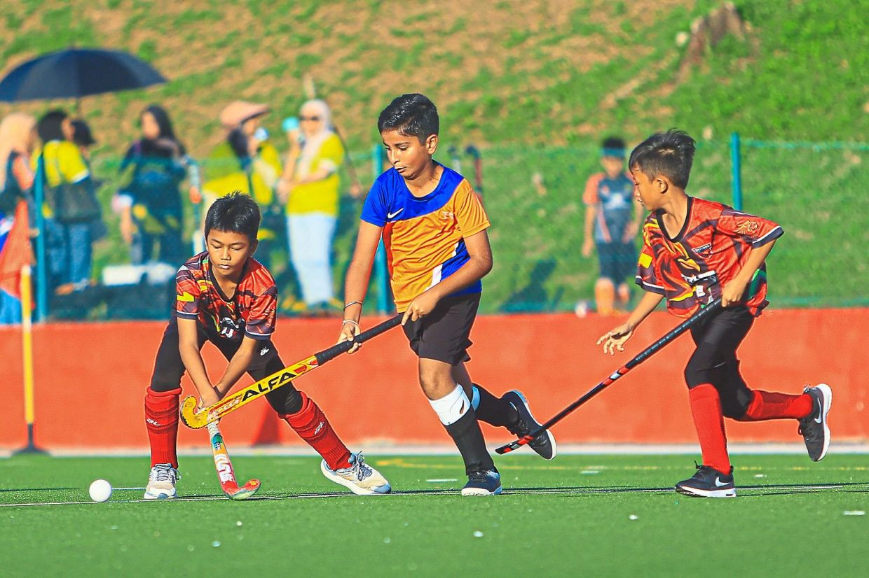 Some of the players in action during the competition.