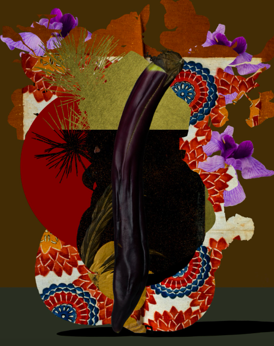 Shinya's artwork titled 'Hyonenzu', which is inspired by a painting by Zen monk-painter Josetsu under the commission of a shogun in 15th century Japan. Photo: Artemis Art