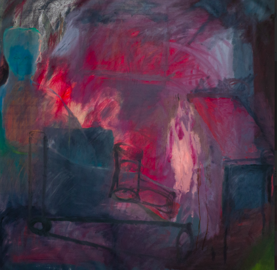 A painting by Tong titled 'Blister'. It is part of his solo debut exhibition 'Occurs' in Kuala Lumpur. Photo: Tong Fung Chuar