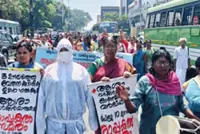 Paid less than unskilled labourers, community health workers in India go on strike