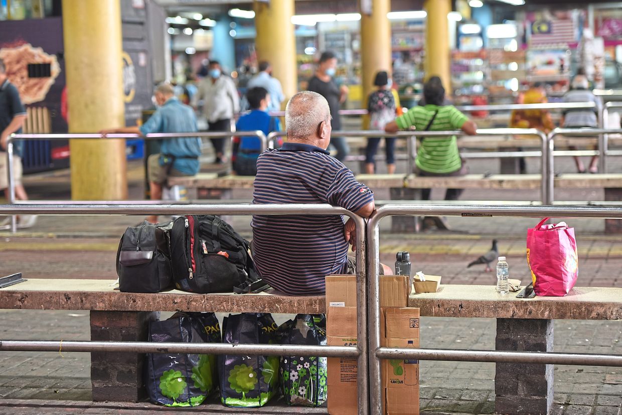 Some old people have been chased out of their homes and find shelter on the streets or at bus stops.