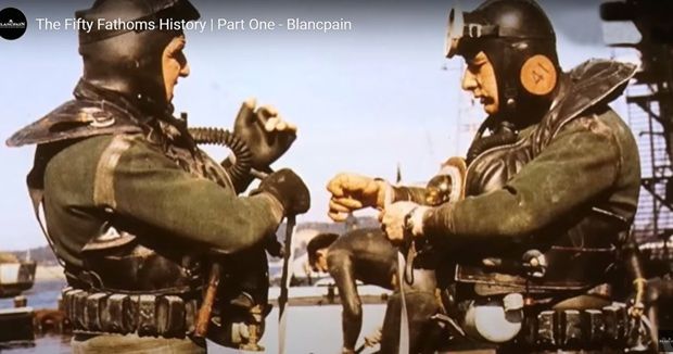 The documentary mentions how the French military was the first to adopt Fifty Fathoms.