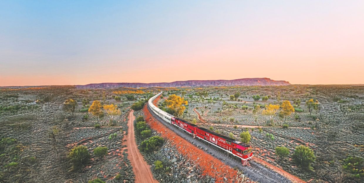 Established in 1929, The Ghan is Australia’s iconic passenger train and runs between Darwin and Adelaide. — The Ghan