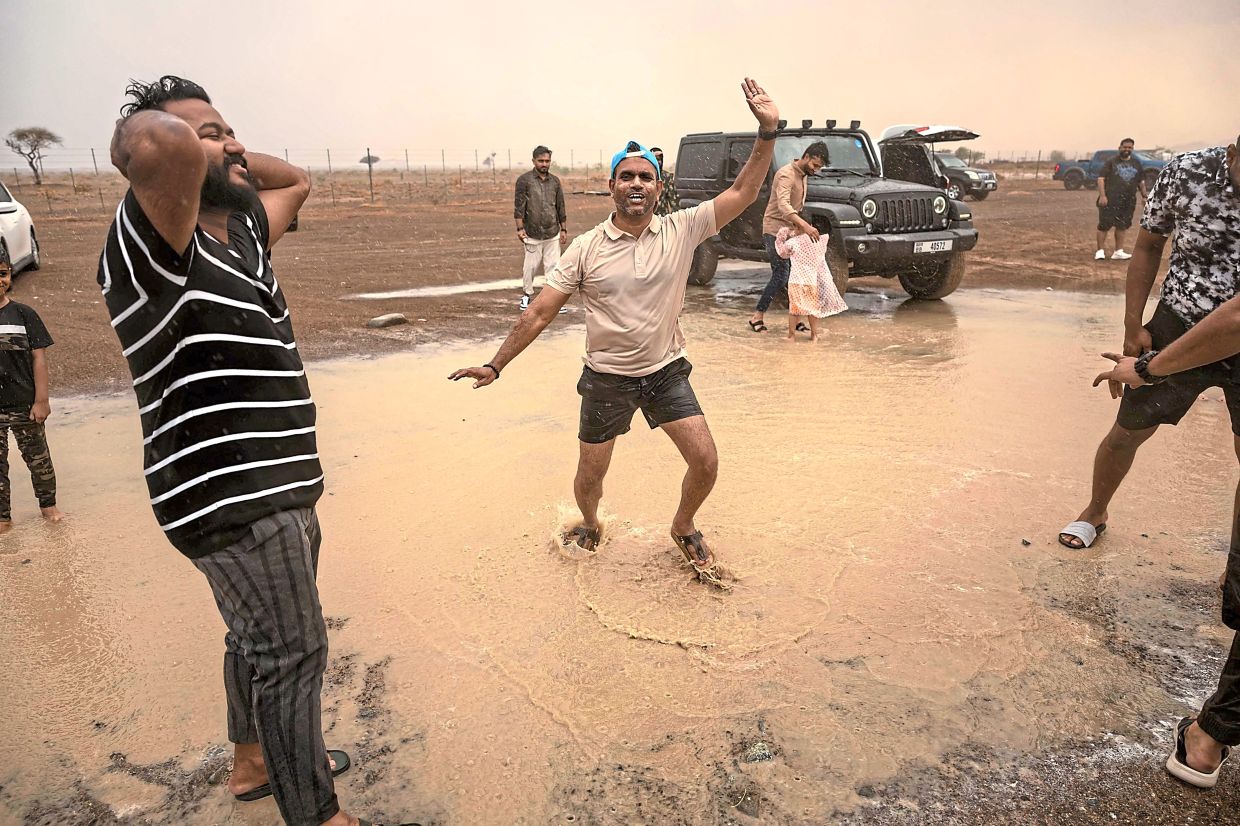 Chasing rain in the UAE seems to be a new trend where both the young and old enjoy the wet weather.