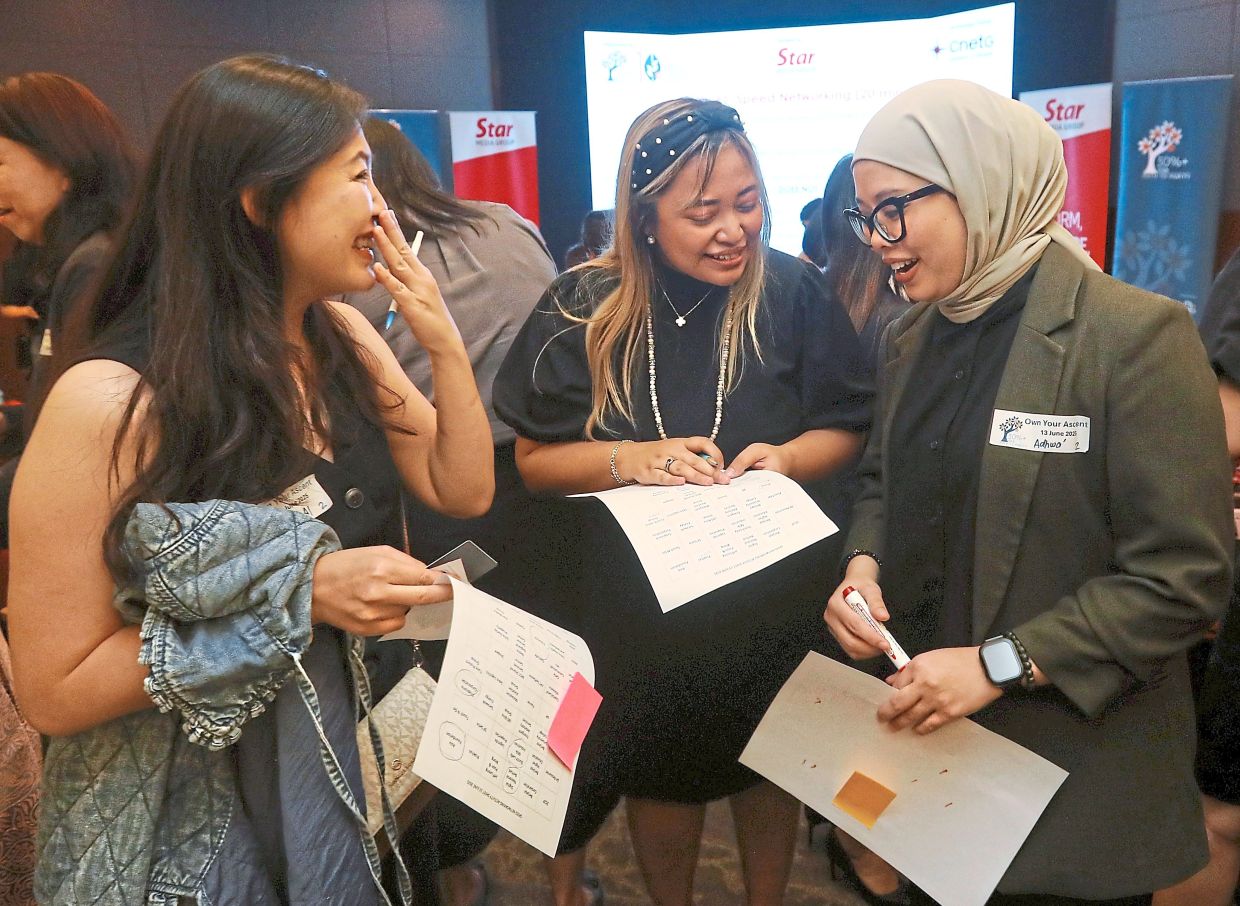 Participants enjoying a unique version of Bingo.