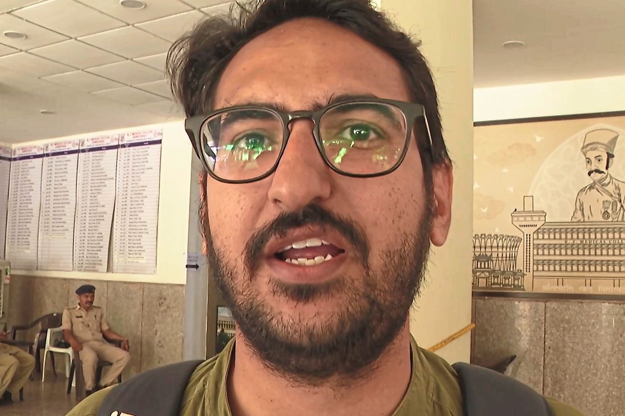 Chaudhary speaking to reporters. — AFP/AP