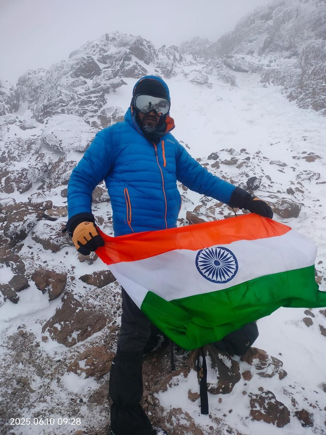 Indian mountaineer Falguni Dey was in Iran since June 6 to scale Mount Damavand, the highest volcanic summit in Asia, but first a blizzard and then the hostilities with Israel changed his plans. - COURTESY OF FALGUNI DEY