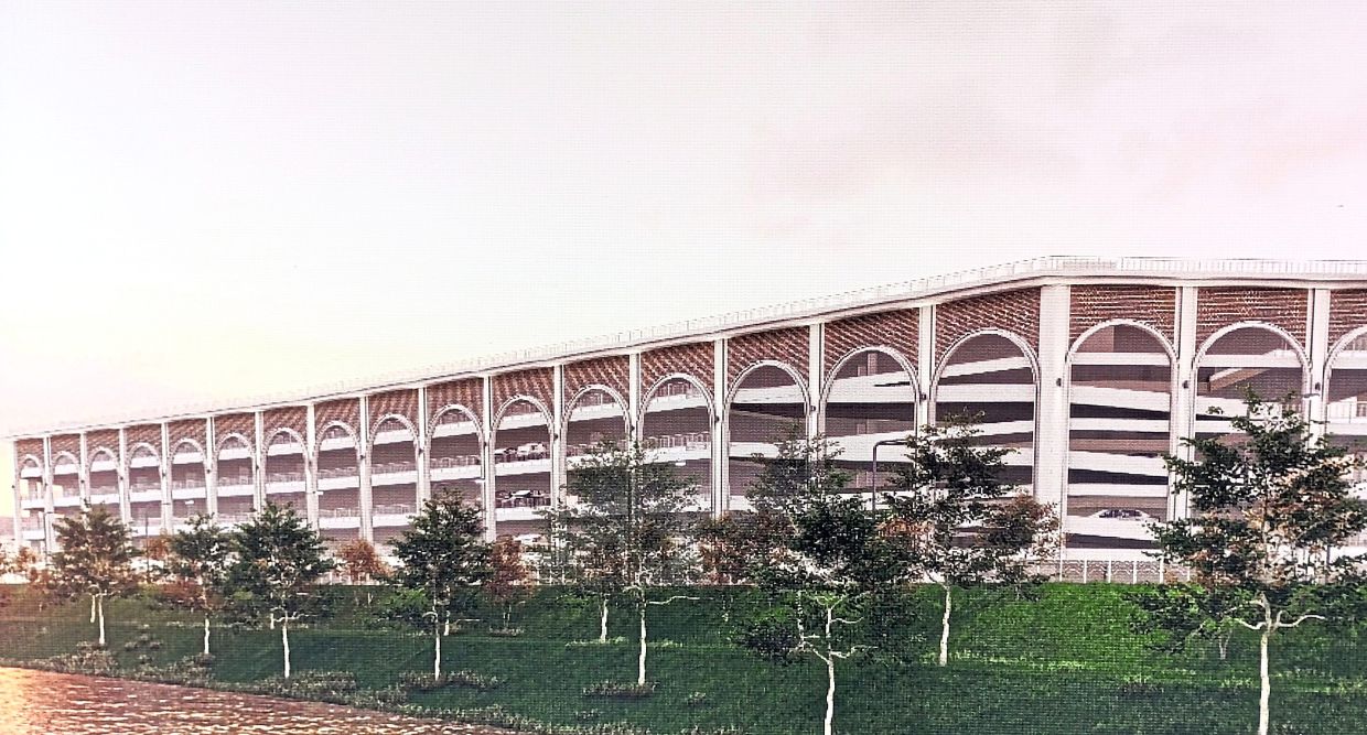 Artist’s impression of the RM15mil parking complex planned for Lintasan Market, some 650m from Ipoh Railway Station, which was scheduled to start construction last month.