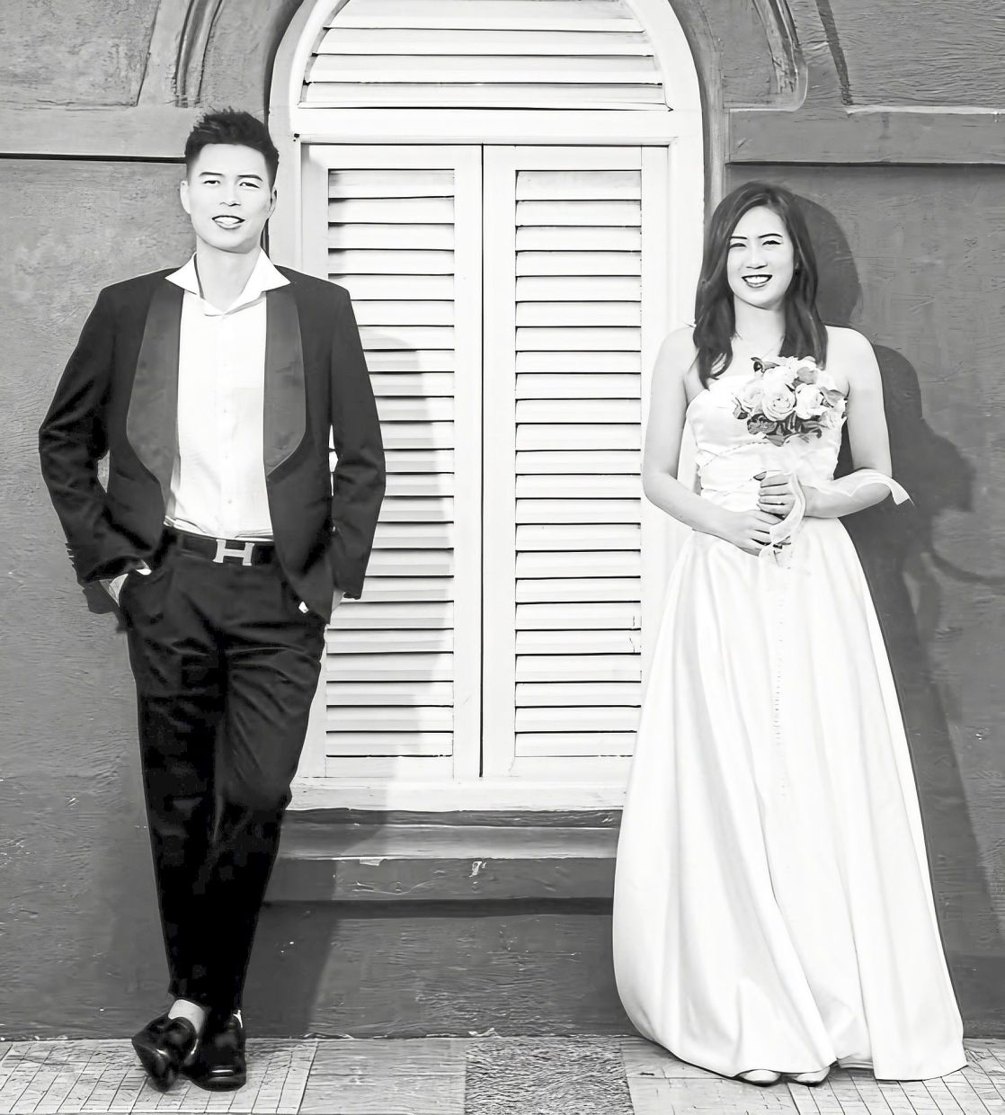 Looking resplendent: Ong Yew Sin posing with his wife Aya Ohori. — Yew Sin’s Instagram