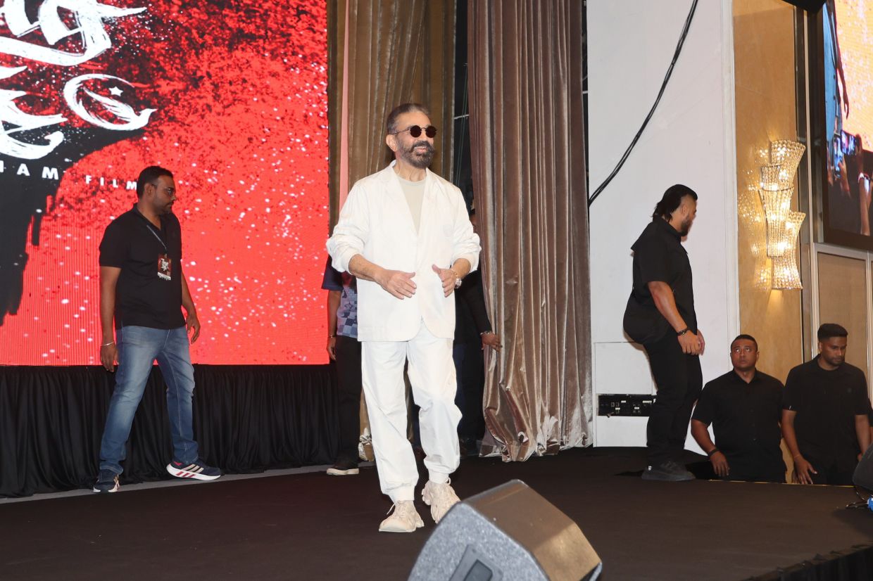 Kamal Haasan meets the Malaysian press. Photo: LOW BOON TAT/The Star.