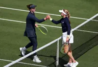 Tennis-Krejcikova battles past Dart at windy Eastbourne, Raducanu survives scare