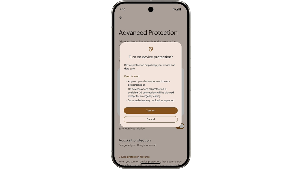 Using a new feature called Advanced Protection, you can activate a range of security features in one go.