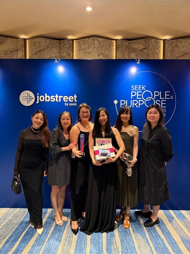 Celebrating a major milestone, Carlsberg Malaysia was honoured with the Gold award for Diversity, Equity and Inclusion at the 2025 SEEK People & Purpose Awards. From left: Carlsberg Malaysia people and culture business partner (commercial and corporate functions) Cynthia Soo, talent acquisition specialist Wong Siew Peng, talent acquisition manager Woo Yi Lei, people and culture Asia vice president Pauline Lim, organisational development senior manager Grace Ho and organisational development assistant manager Lim Hui Xian represented the company.