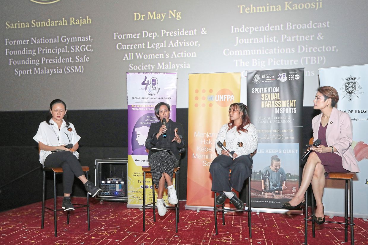 (from left) Ng, Sarina, Hoh and Tehmina, at the panel discussion.