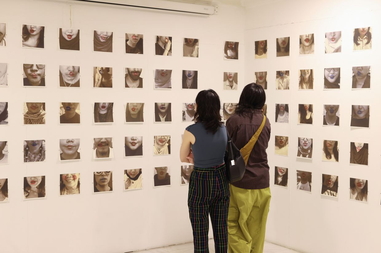 A view of artist Binti's debut solo exhibition 'Sesuatu Yang Something' at Cult Gallery in Kuala Lumpur. Photo: The Star/Glenn Guan 