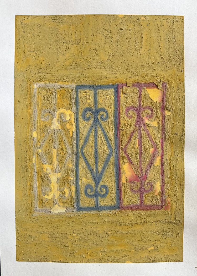 Ain's 'Melangkaui Pagar' (ash and pigment on paper, 2025). Photo: The Back Room 