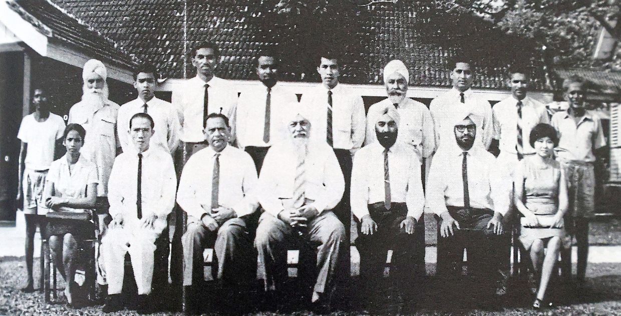 An undated image of teachers at Guru Nanak Institution, which was once a private school in Ipoh. — Courtesy photo