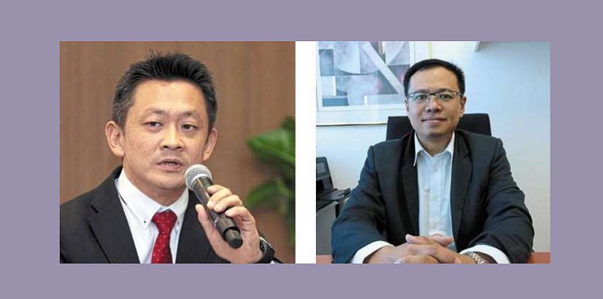 Looking ahead: (From left) Yap and Loo emphasise the importance of government-backed programmes to sustain the solar industry.
