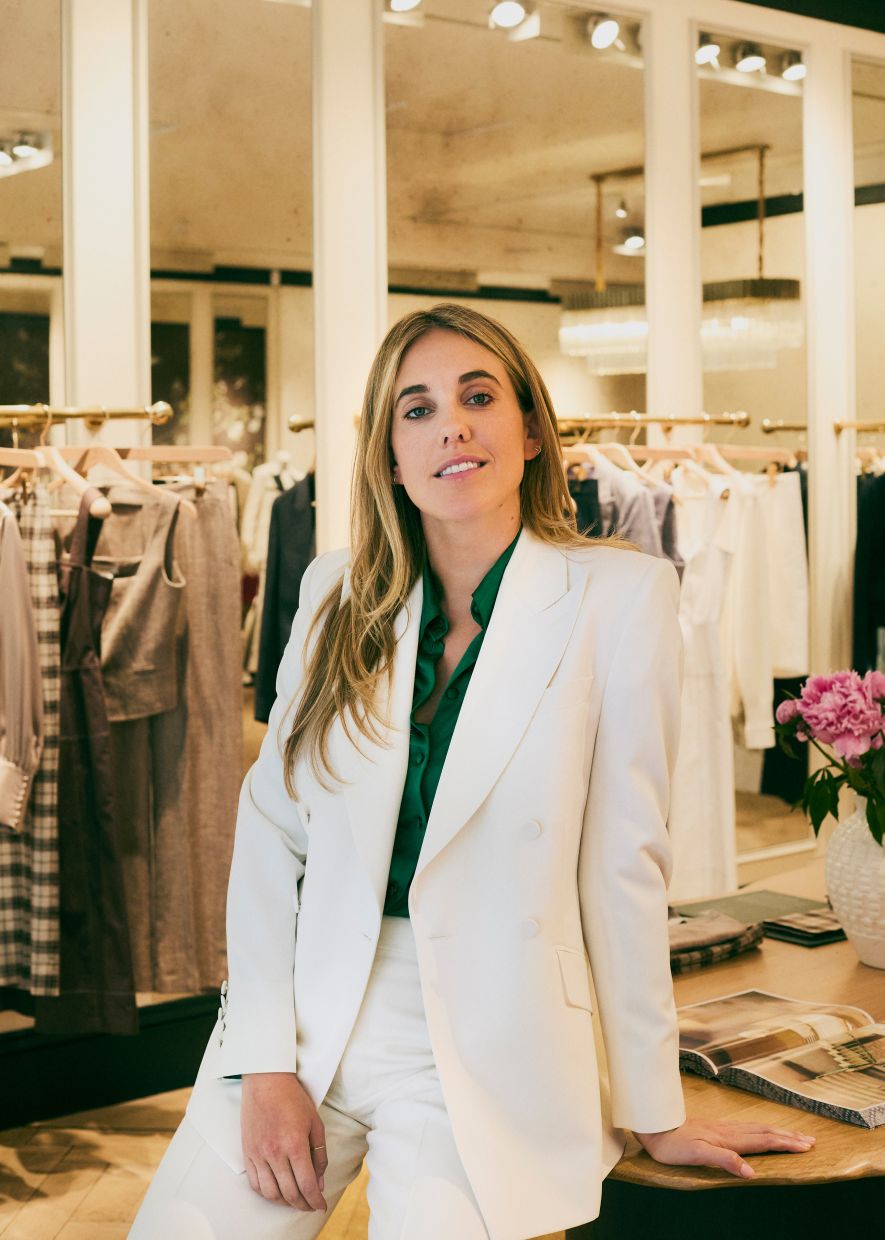 Daisy Knatchbull is shaking up Savile Row with the first women’s tailoring house on the male-dominated street. Photo: The New York Times
