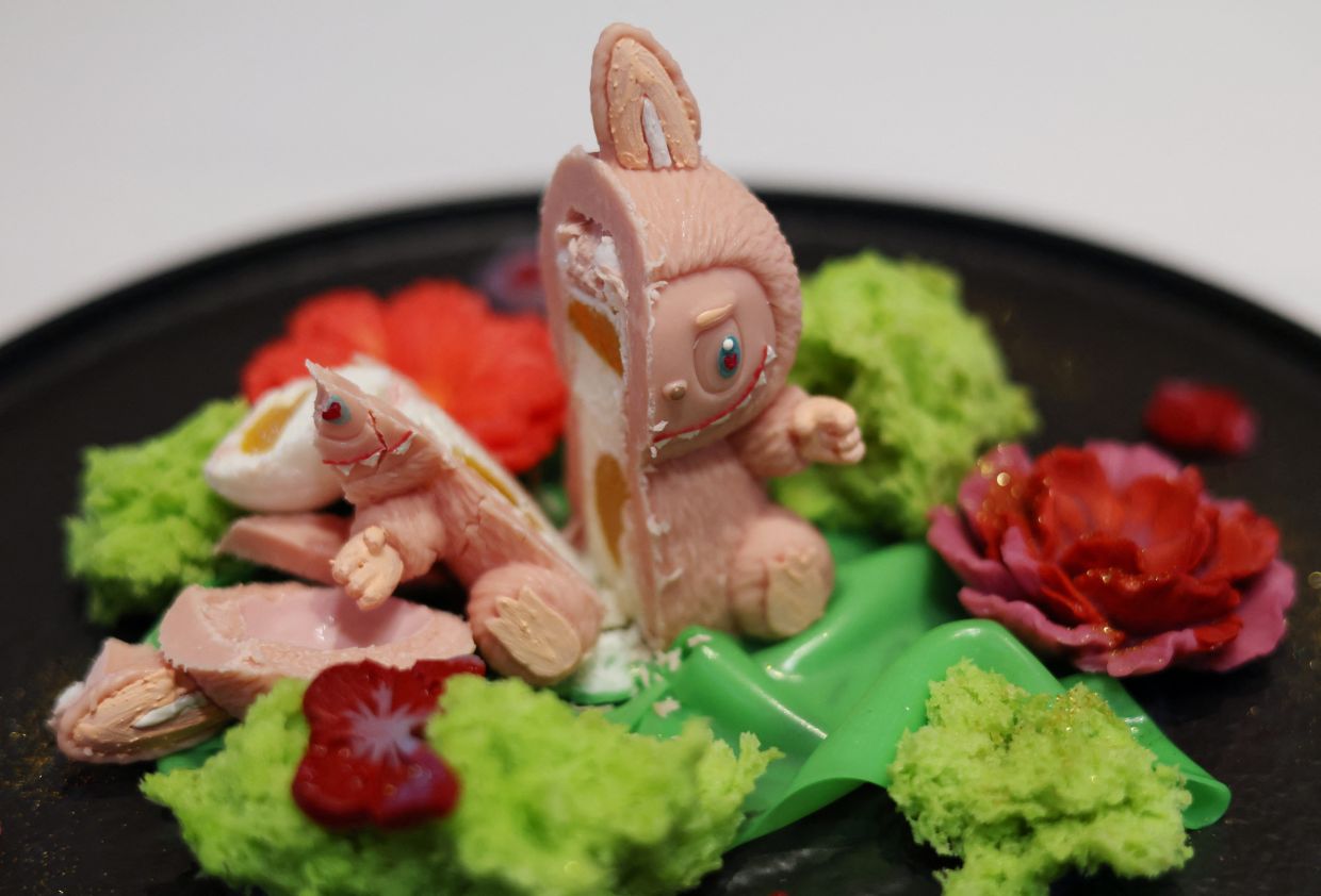 A dessert in the shape of the famous Labubu monster figurine from the Chinese toy company Pop Mart is served at a restaurant in Moscow, Russia June 27, 2025. — REUTERS/Evgenia Novozhenina