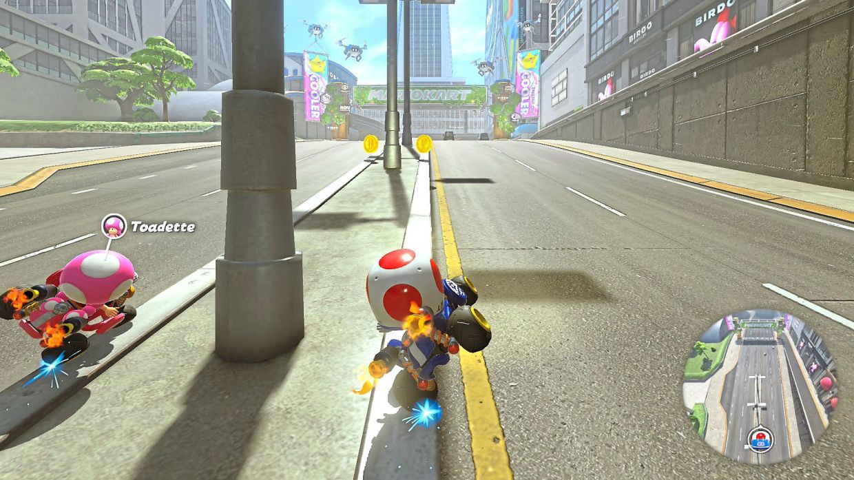 One of the many fun things about Free Roam mode is the chance to run into familiar faces. Hey there, fellow Toad!