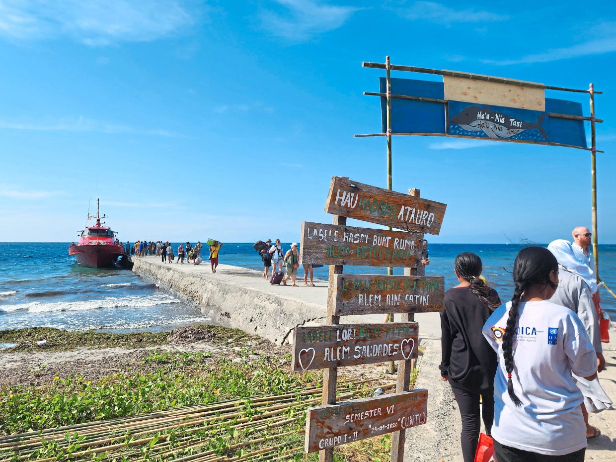 Ferries dock at Beloi Pier, the only port on Atauro Island.