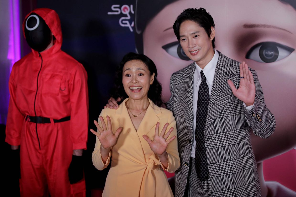 South Korean stars Kang Ae-sim (lef) and Park Sung-hoon bonded while making the show. Photo: AFP