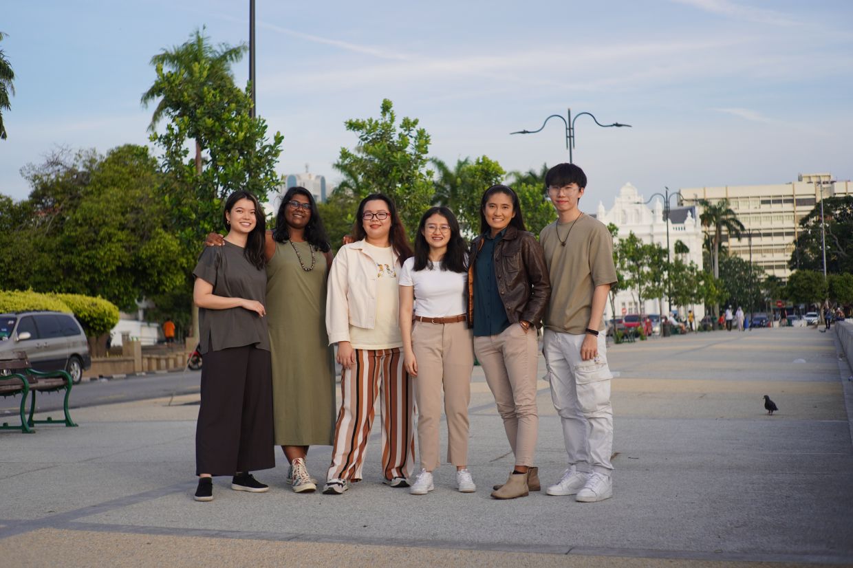 Dabble Dabble Jer Collective members (from left) Ysabel Loh, Miriam Devaprasana, Charity Yong, Darynn Wee, Bernardine Abeysekra and Justin Khaw. Photo: Dabble Dabble Jer Collective
