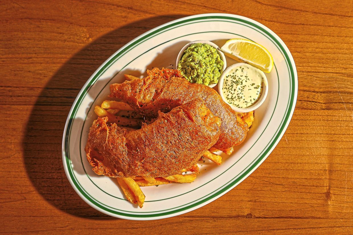 Opt for the Norwegian haddock with thin cut fries if you want to indulge in a crispy, crunchy, flaky, voluptuous slice of fish.
