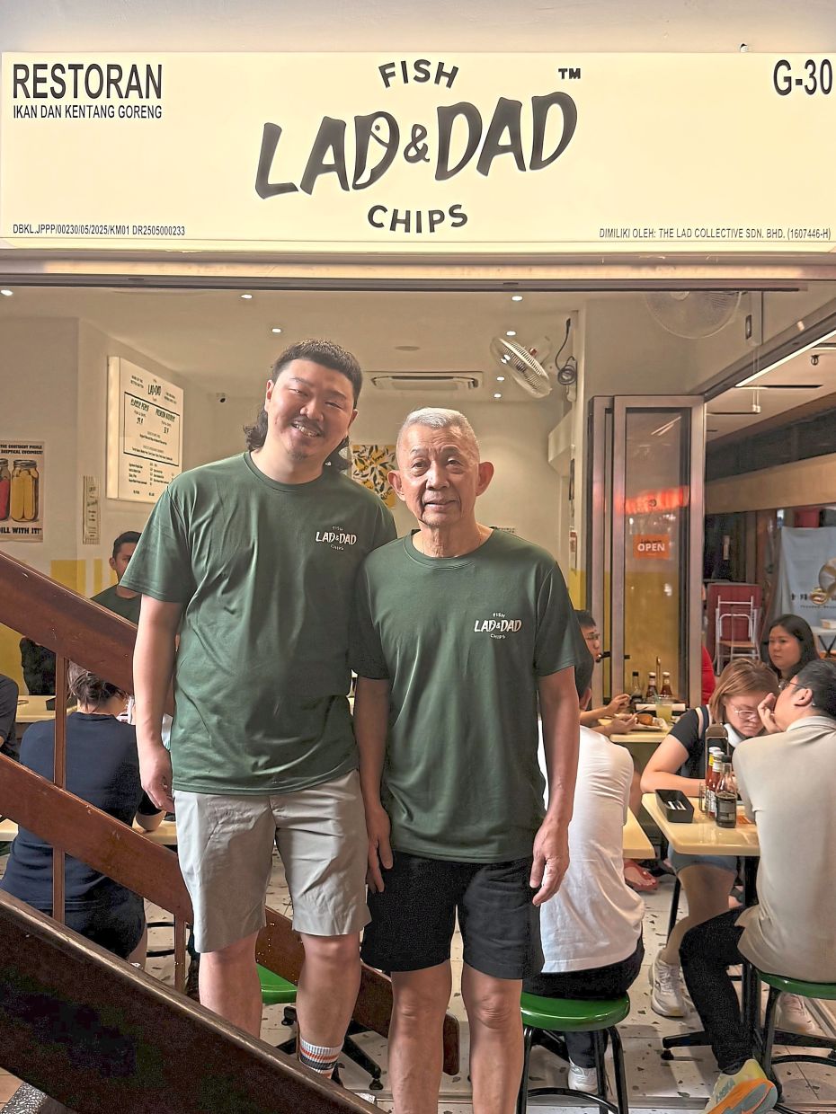 Koh (left) started Lad & Dad with his father Desmond Koh who now helps him manage the eatery in Singapore.