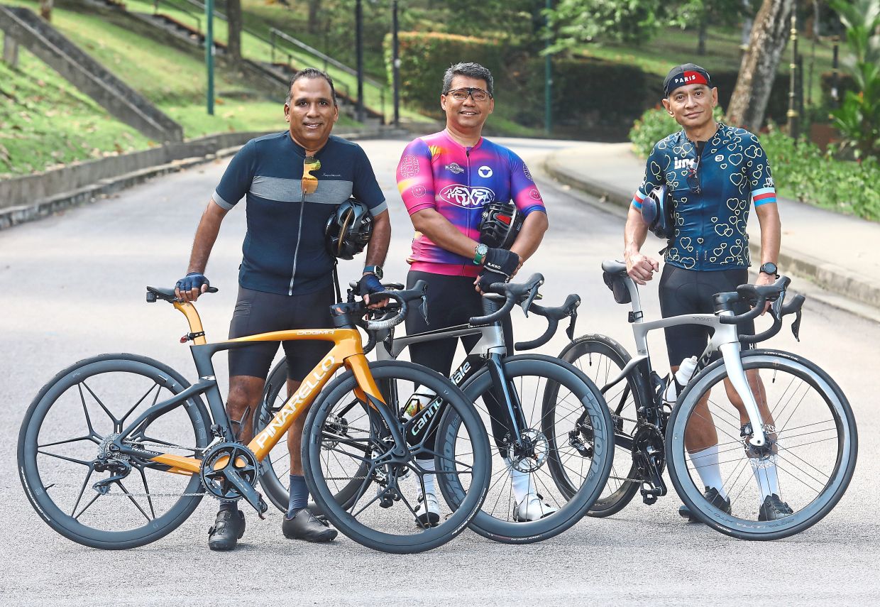 (From left) Chandran, Adissadikin and Dr Jeffrey Jeswant agree that the country needs dedicated cycling infrastructure to cater to demands and encourage active living.