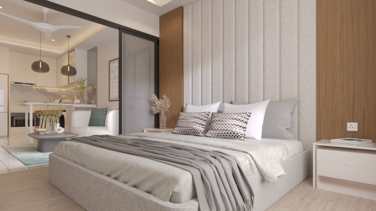 The elegant show unit of Tower A, providing purchasers with an idea of the size, layout and proposed ID concept inspired by Coastal Chic living.