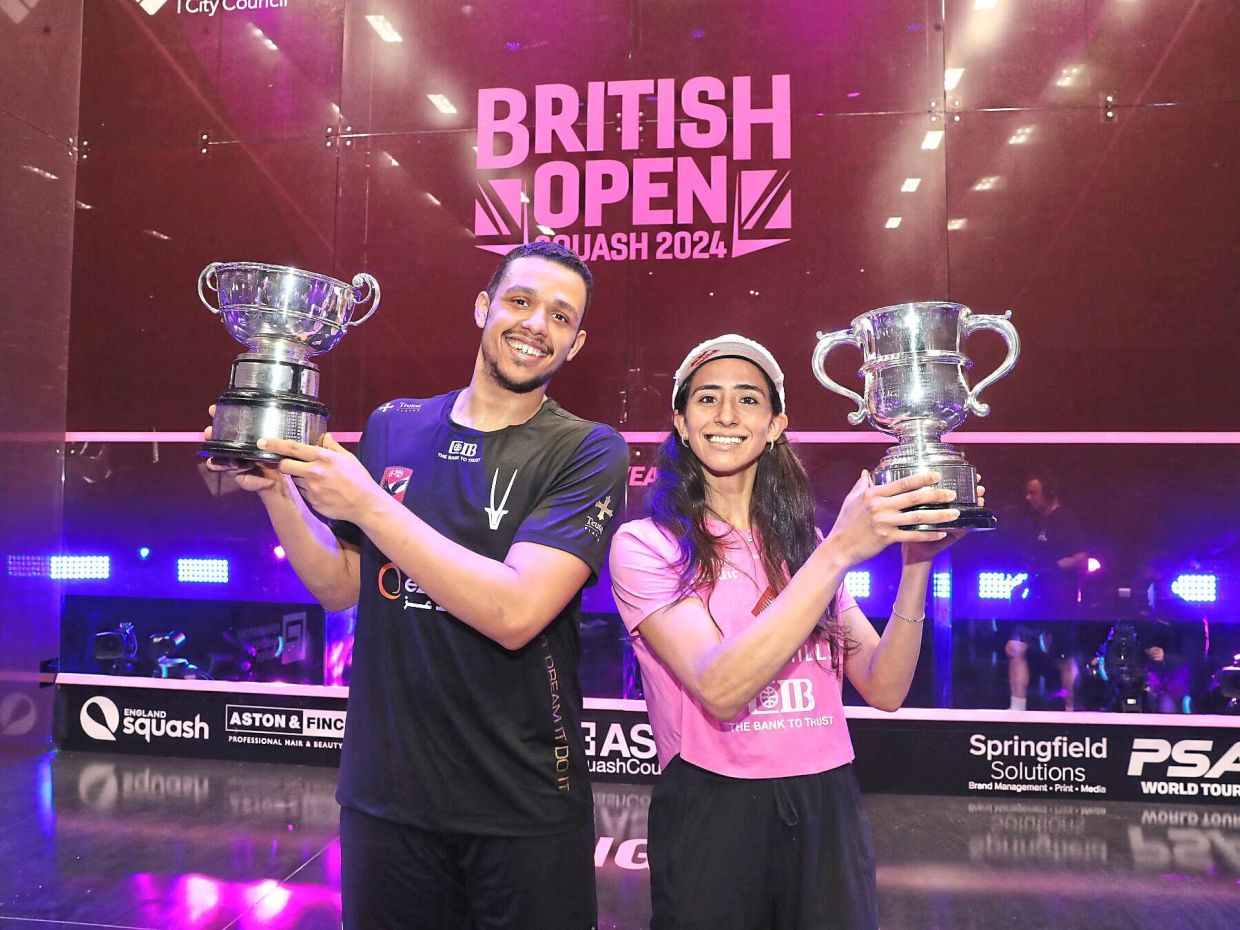 Mostafa and Nouran Gohar made it an all-Egyptian affair at the 2024 British Open. — AP