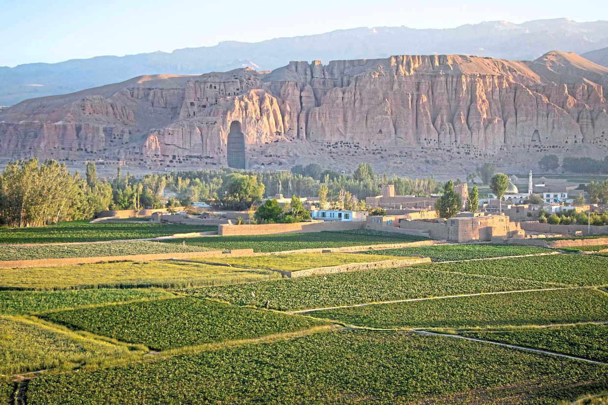 A view of the ‘Buddhas of Bamiyan’ statues in Bamiyan, which were destroyed by the Taliban in 2001. This is one of Afghanistan’s top tourist spots.