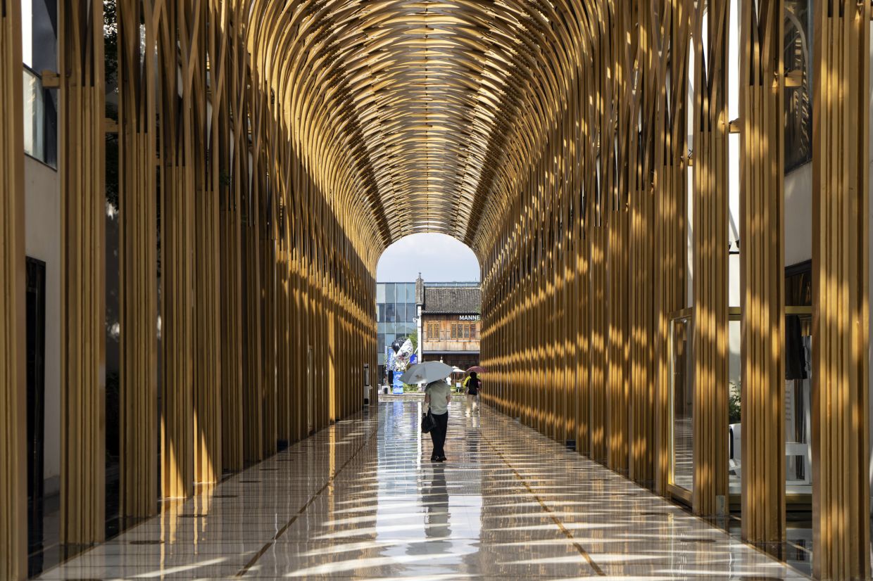 A promenade at Dream Town, a facility for startups and one of the numerous investments in tech made by the country’s government, in Hangzhou, China.