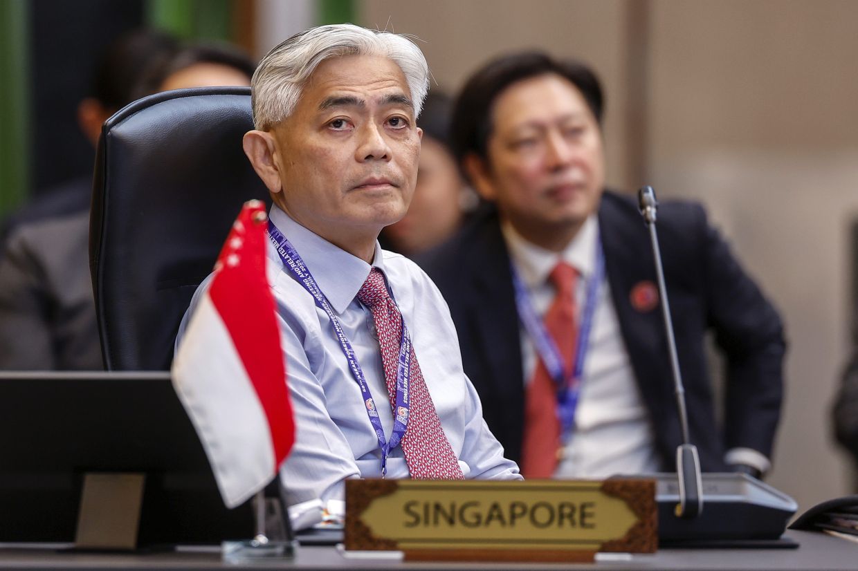 KUALA LUMPUR, Monday, July 7:Singaporean Ministry of Foreign Affairs Permanent Secretary, Albert Chua, attends the ASEAN Senior Official’s Meeting, today held in conjunction with the 58th Asean Foreign Ministers’ Meeting (AMM) and related meetings from July 8 to 11. - Photo: Bernama