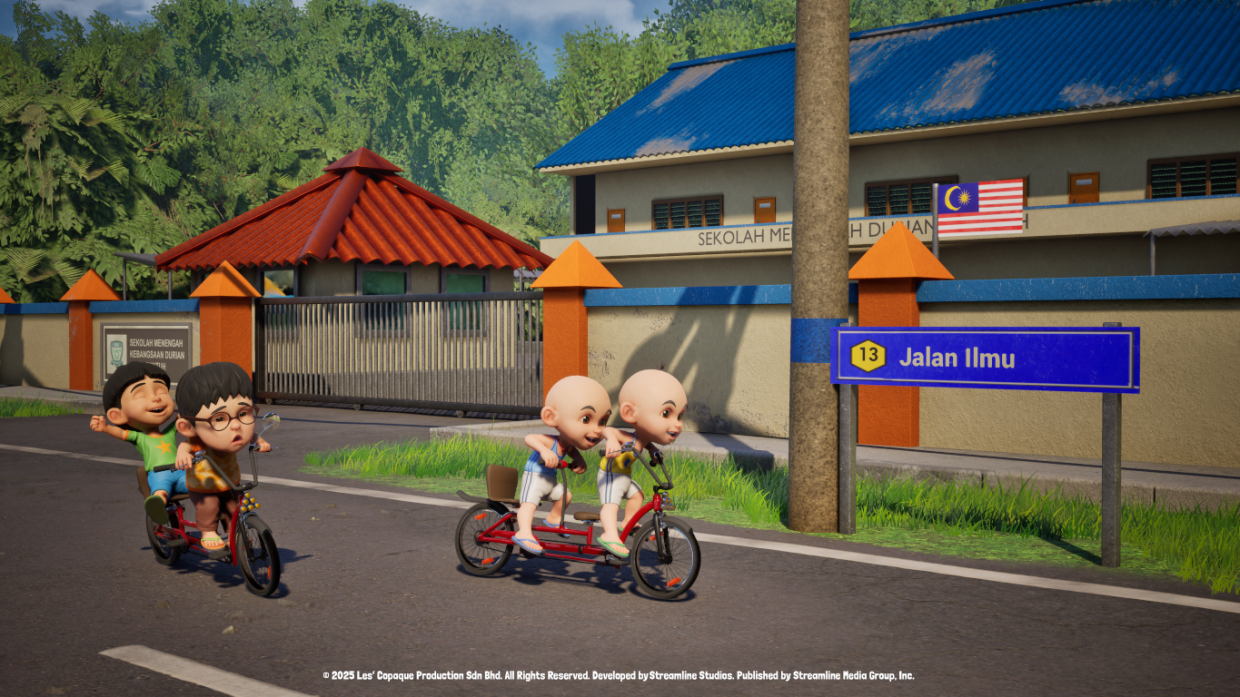 Upin & Ipin Universe will feature the titular characters alongside other familiar faces from the cartoon series, including Mei Mei, Ehsan, Jarjit, Mail, and others, with full voice acting in either English or Bahasa Malaysia.