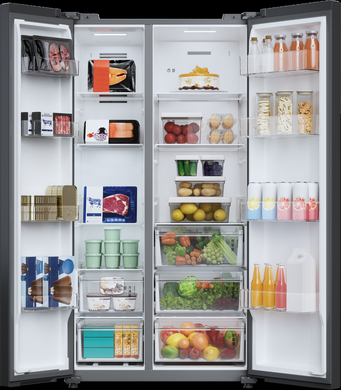 Toshiba’s NaturePURE 820L maintains a stable internal temperature through multi-air flow, even cooling – preserving food freshness.