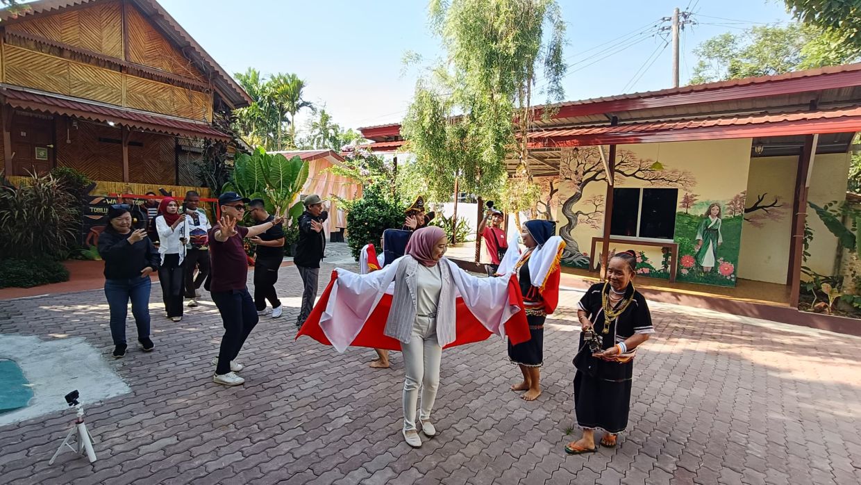 Participants learning traditional dances.