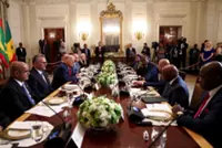 Trump asks Liberian president where he learned English, his country's official language