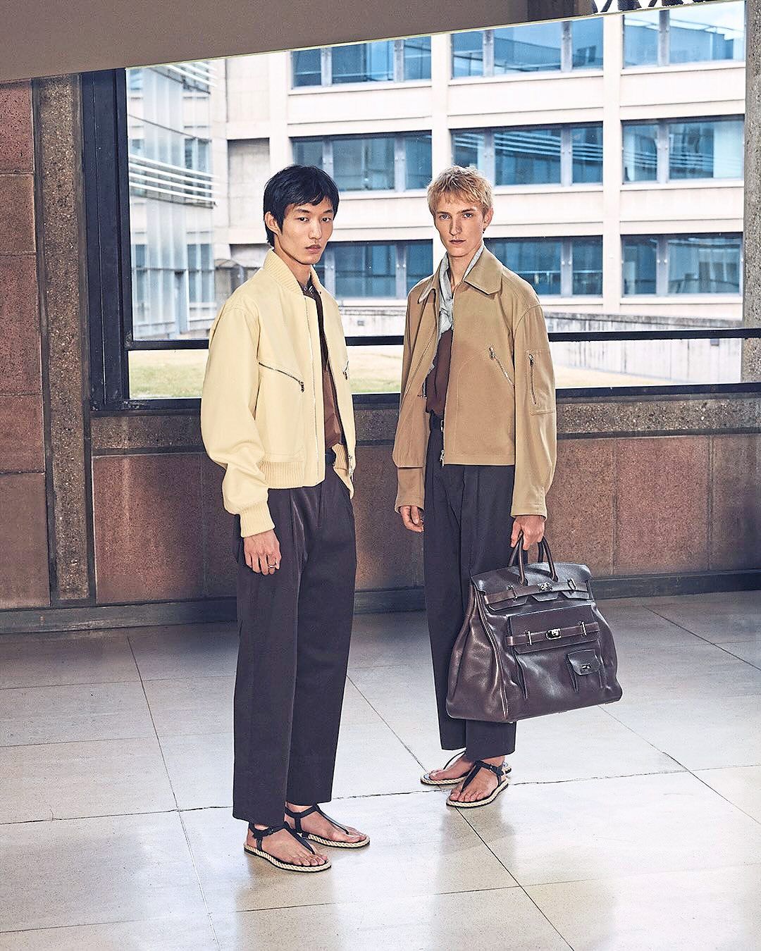 With a nice jacket and well-proportioned pants, sandals can take on a more formal look. Photo: Hermes