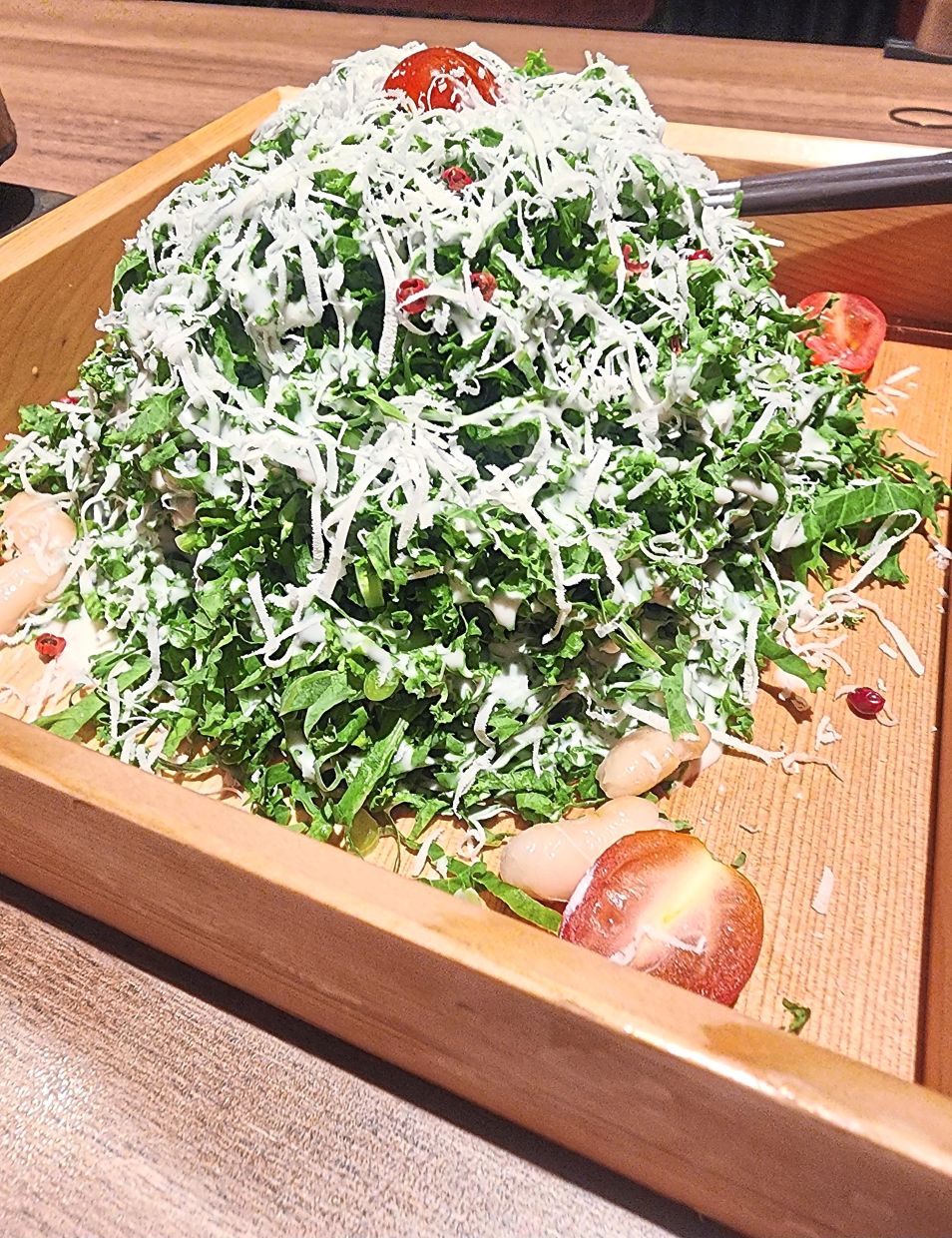 The kale salad makes for a refreshing vegetable offering. — ABIRAMI DURAI/The Star