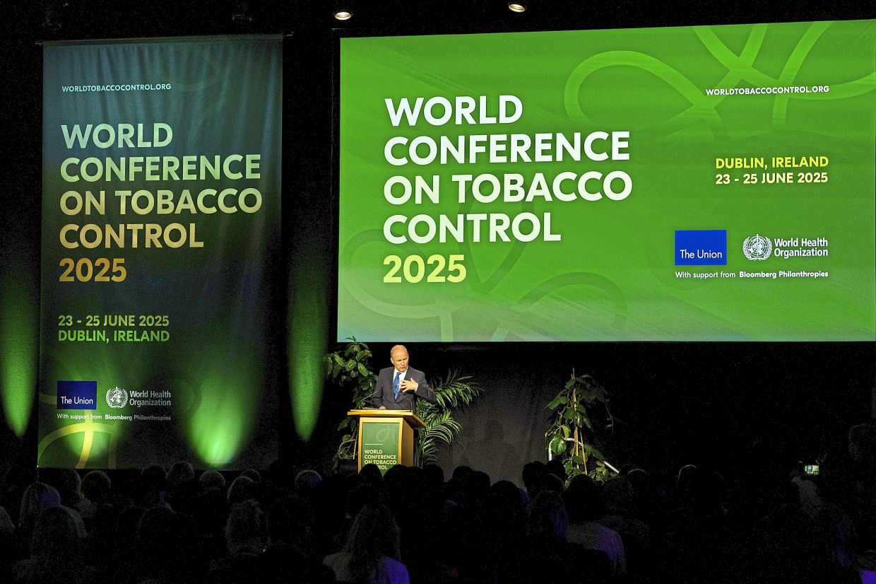 Irish Prime Minister Micheál Martin delivering his opening speech at the WCTC on June 23 in Dublin.