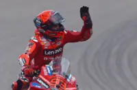 Motorcycling-Marc Marquez reigns supreme to win German GP as only 10 riders finish