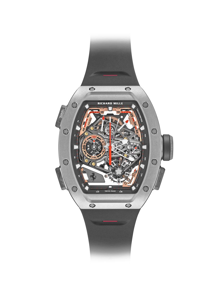 Front view of the RM 43-01 Ferrari titanium.