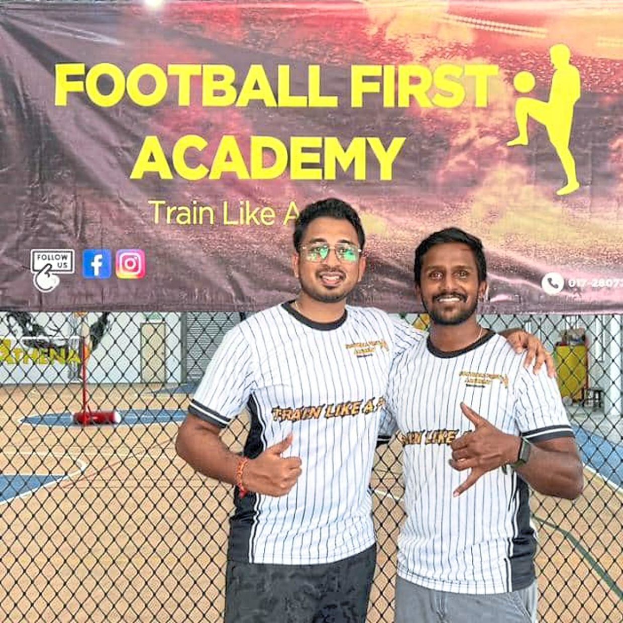 Dynamic duo: Reuben (right) with his partner Prakash Rao.