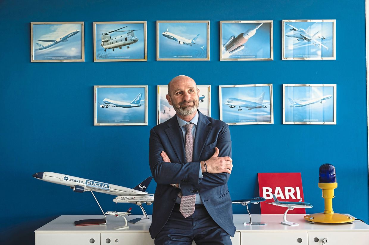 Vasile, the head of Puglia’s airports, sees opportunities for all of Puglia, from farmhouse inns to seaside villages, but also for his city of about 330,000 people. — Gianni Cipriano/The New York Times