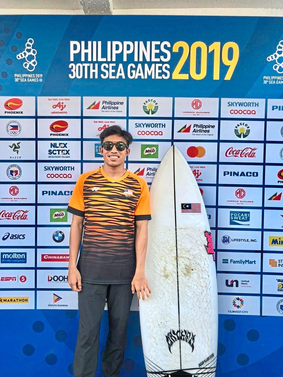 Mohd Nazrin is among Malaysia’s top three Men’s Shortboard surfers. — MOHD NAZRIN NASRUDDIN